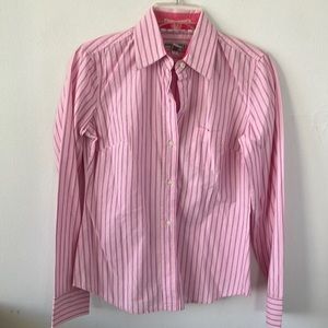 Steve & Barry's Tailored Button Down 100% Cotton‎ Shirt Pink Stripe Sz M- EUC